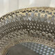 Large oriental mirror in pierced metal - H 116 cm