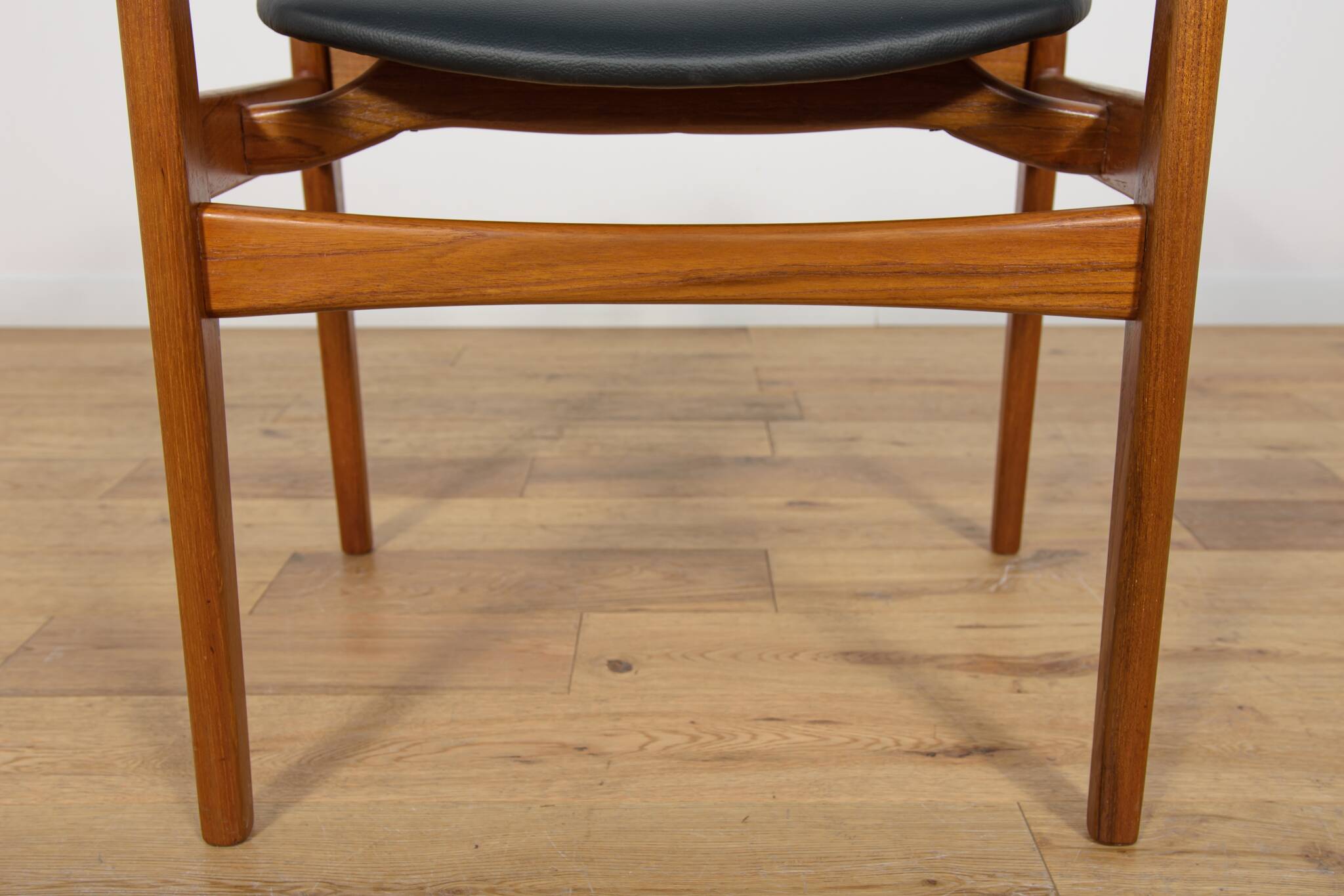 Mid-Century Teak & Leather Armchair, Denmark, 1960s