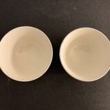 Large capacity pourer and two cups in old earthenware, model Isoard de Salins, 1950