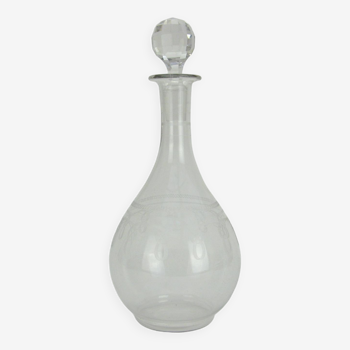 Old crystal carafe, with its stopper