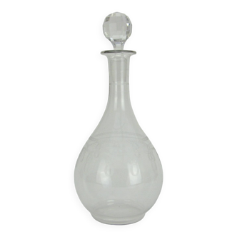 Old crystal carafe, with its stopper