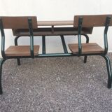 Old double student desk
