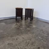 Vintage oak stools made in Worpswede Germany