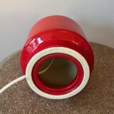 Vintage red ceramic lamp - 1960s / 1970s
