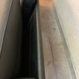 Black 3 seat leather sofa, Denmark 80/90