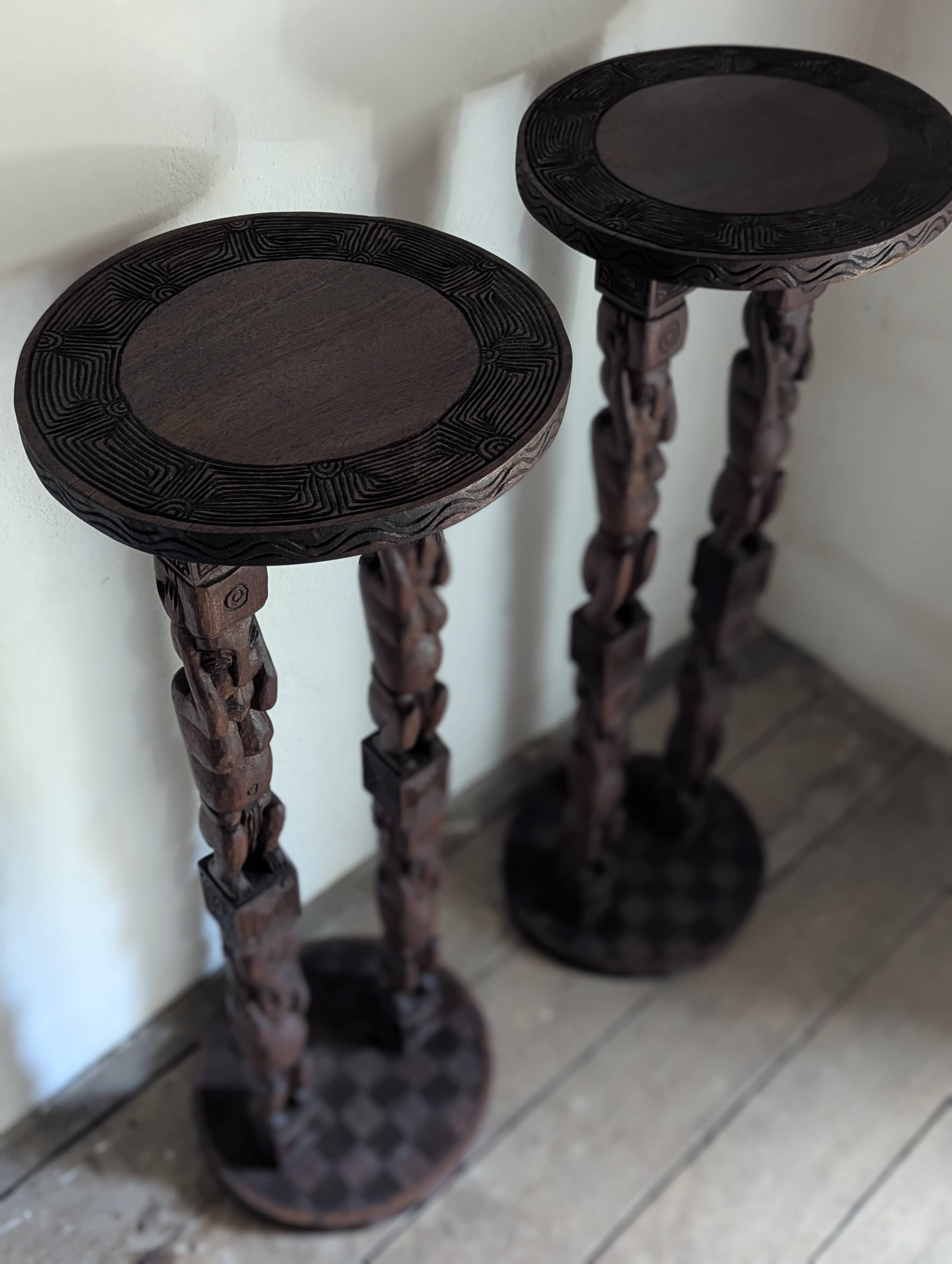 Pair of African stools