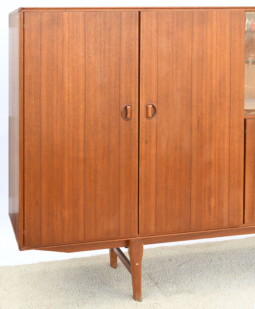 Scandinavian teak living buffet forming a showcase