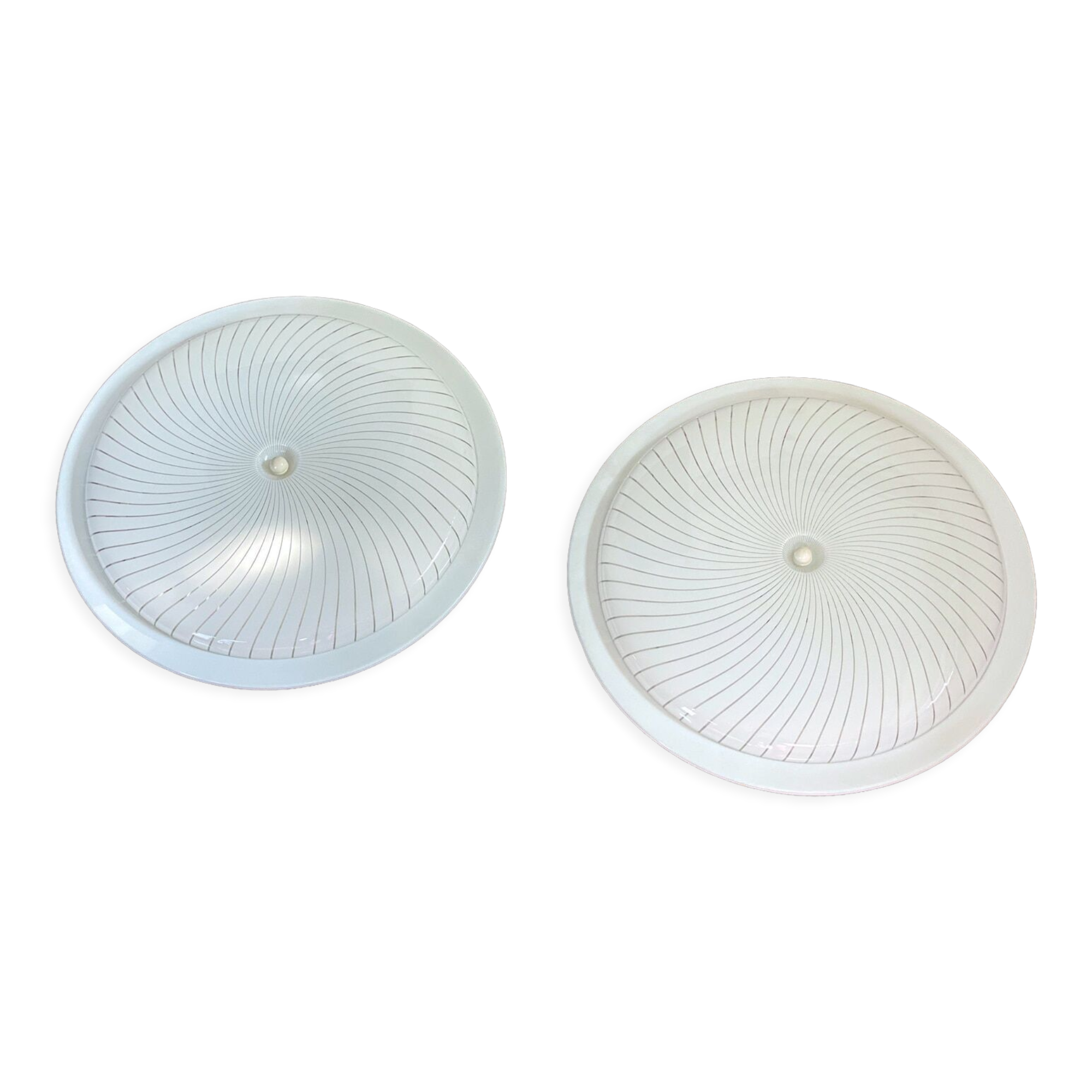 Vintage ceiling lamp with acrylic striped shade