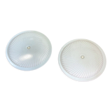 Vintage ceiling lamp with acrylic striped shade