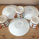 3 coffee cups Creil & Montereau HBCM service Béarn