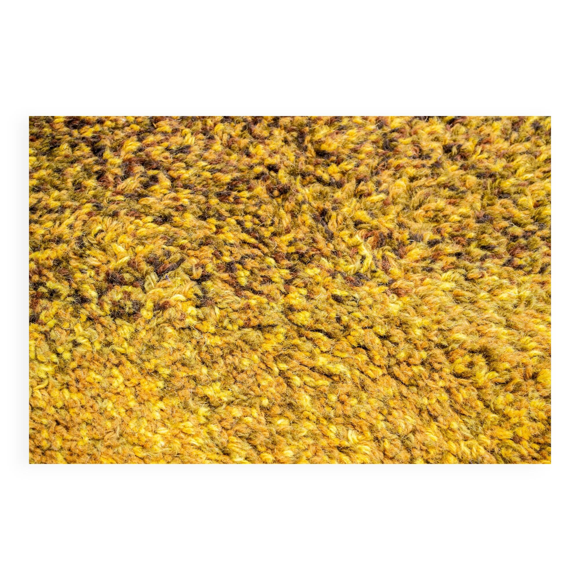 Geel round rug by Desso, 1970s