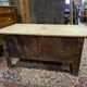 Table de salon en fer riveté et bois