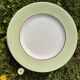 Set of 5 Salins Isoard model plates in vintage green earthenware.