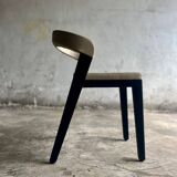 Set of 4 'Play' Chairs — Black Wood Frame with Beige Upholstery by Alain Berteau for Van Rossum