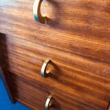 Mahogany writing desk 6 drawers 1960