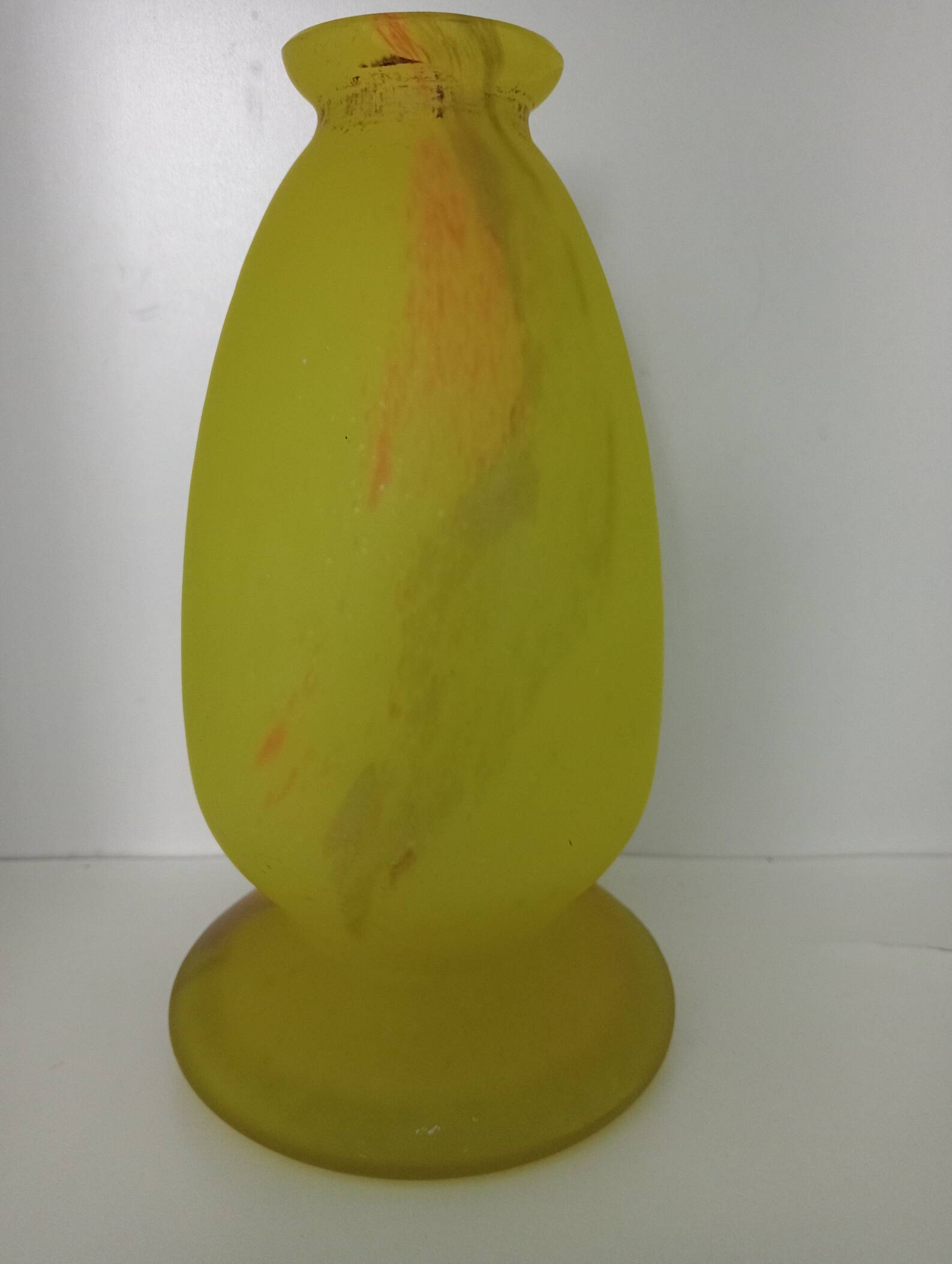 Art Nouveau glass paste lamp base