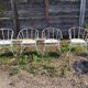 suite de 4 fauteuils de jardin en metal