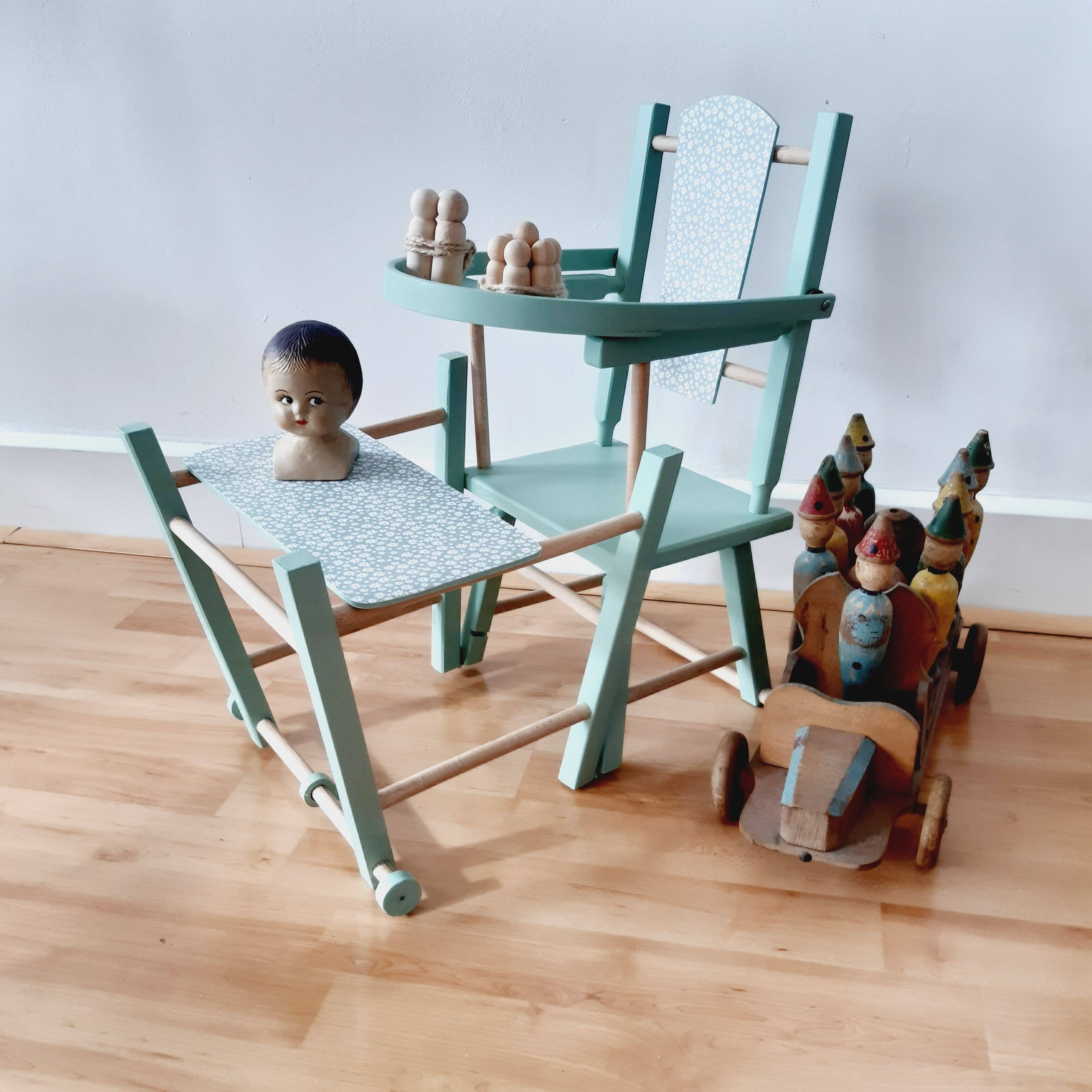 Vintage doll's high chair