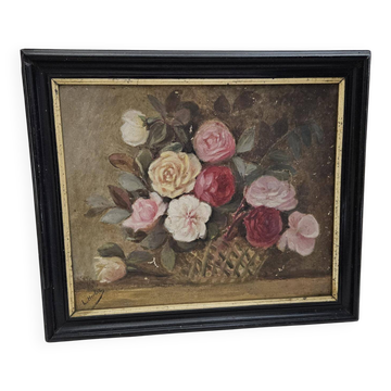 Tableau bouquet de roses