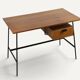 Bureau CM178 Pierre Paulin pour Thonet en chêne et métal noir – Années 1950