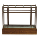 Art Deco Amsterdam School umbrella stand in bonze and oak, The Netherlands, 1920s