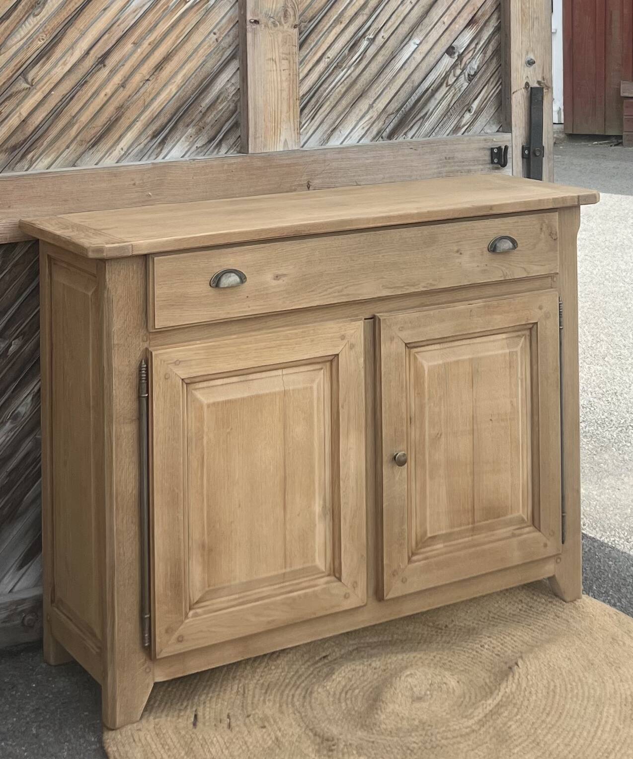 Old Parisian buffet in raw solid oak