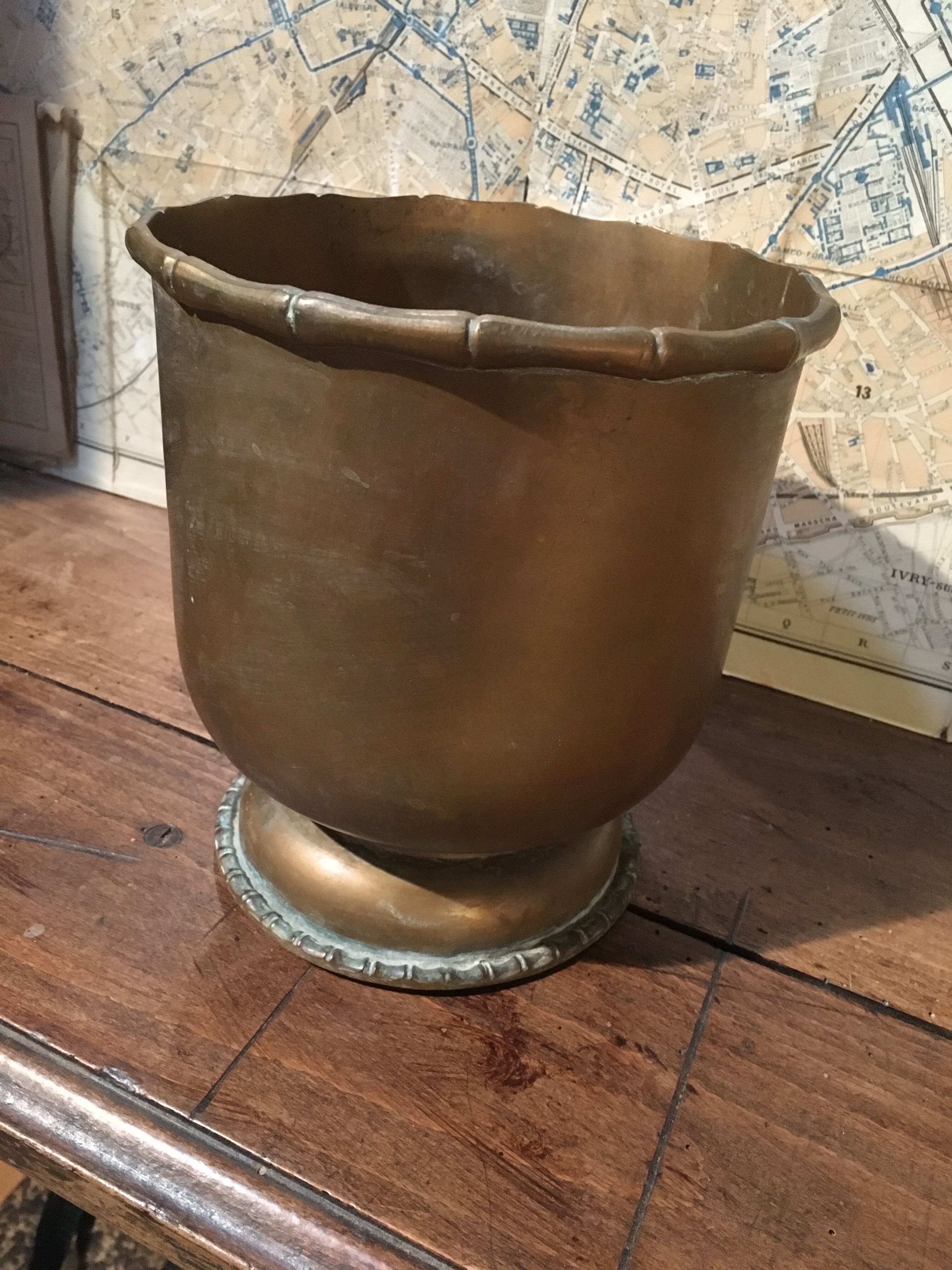 Brass pot cover