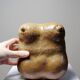 Small sculptural Venus in sandstone, bust of a woman, signed vintage, 90s