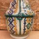 Old Jobbana Butter Jar Morocco Polychrome Earthenware 19th Century Vintage #B084