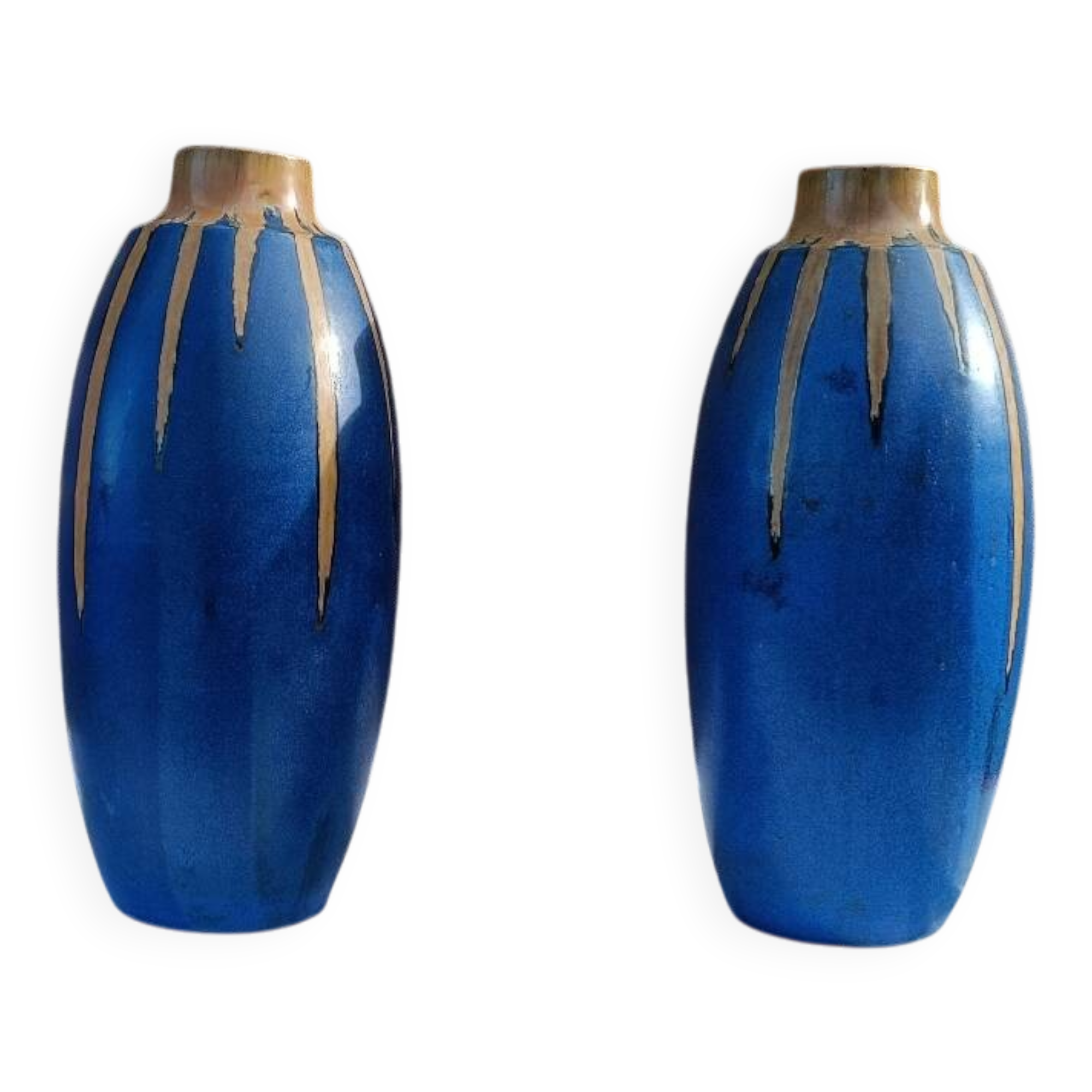 Pair of large Denbac vases