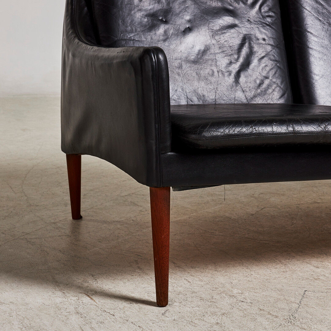 Sofa 3 seater Hans Olsen model 800/3 Black leather