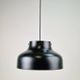 Mid-Century Modern Danish Black Jumbo Pendant Lamp by Uniline for Nordisk Solar, 1960s