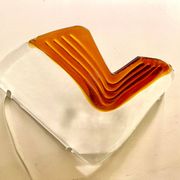 The Murina pair of bicolour Murano glass wall lights, Italy 1980.