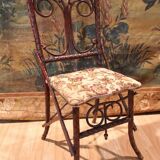 Folk art chair, black forest in branches