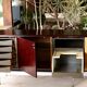 Sideboard solid wood and steel, France, cira 1970, Negroni edition