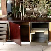 Sideboard solid wood and steel, France, cira 1970, Negroni edition
