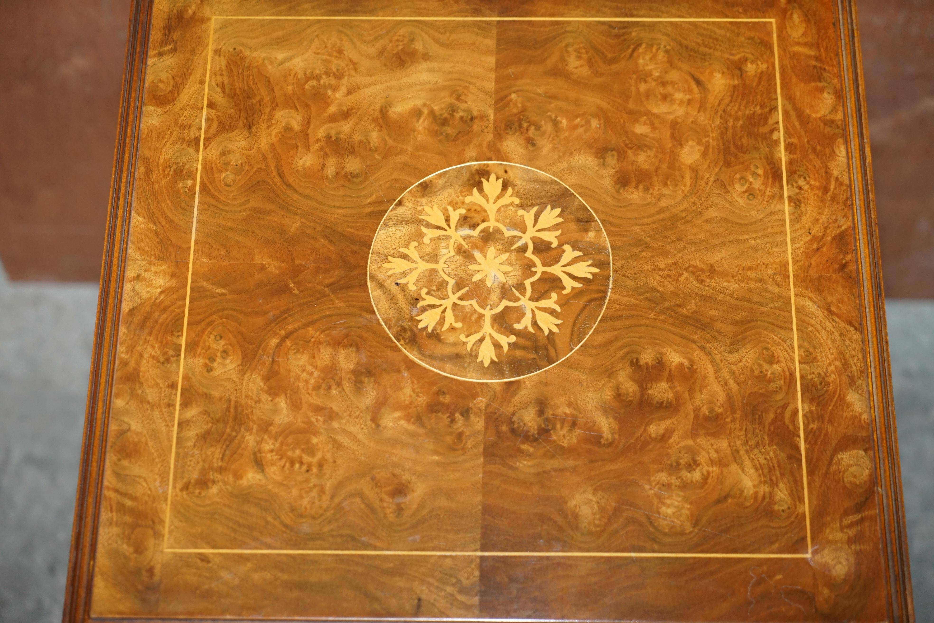 Vintage Style Sheraton Rotating Library Table in Elm and Satinwood