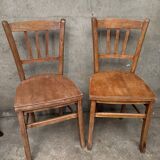 Pair of Baumann or Thonet type bistro chairs