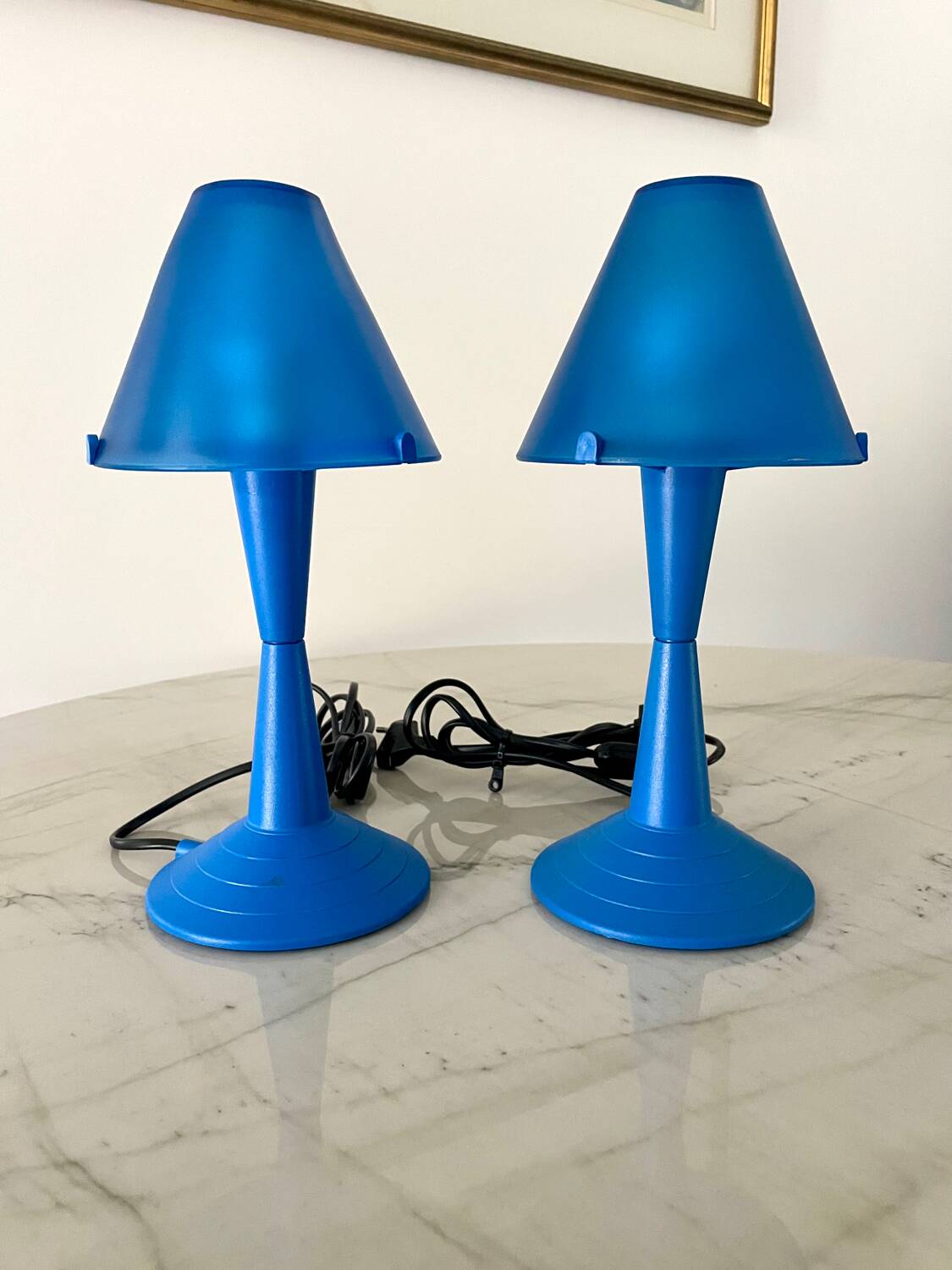 Pair of Lulu lamps by Veneta Lumi Z 2000 90s