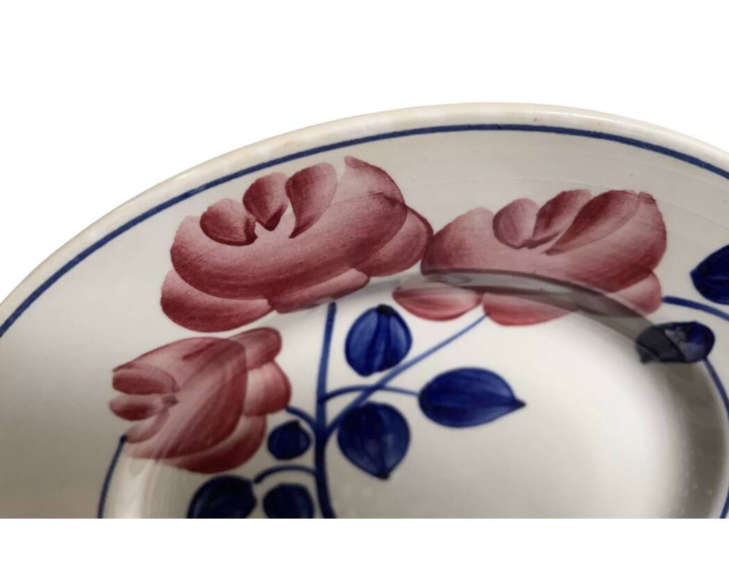 Dessert plates with rose decoration HBCM