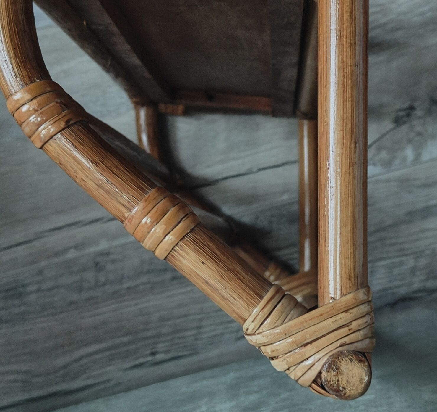 Vintage rattan shelf