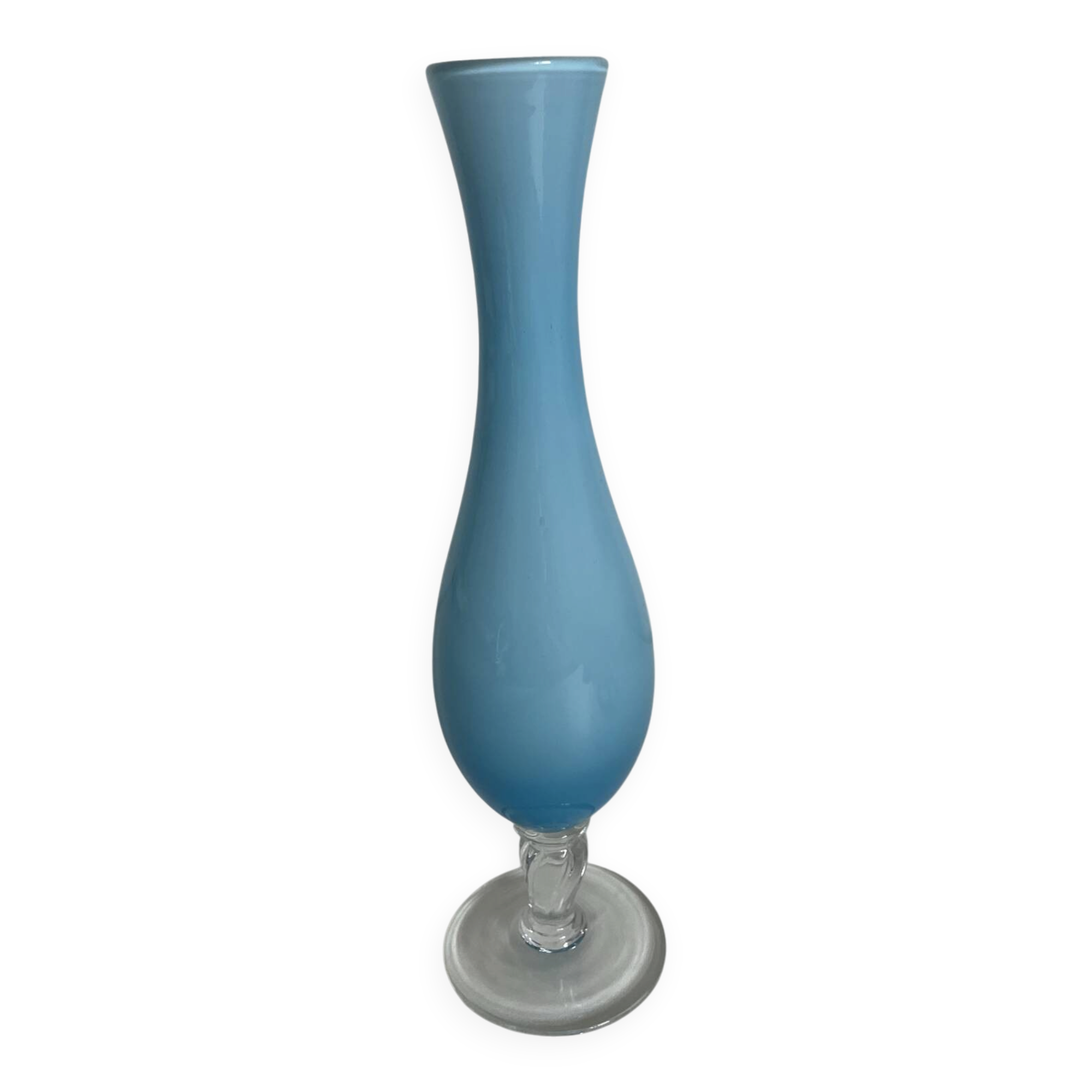 Blue opaline vase