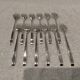 12 silver-plated metal cake forks by Ercuis Horizon silversmiths, 14.9cm