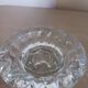 Moulded glass candle holders.