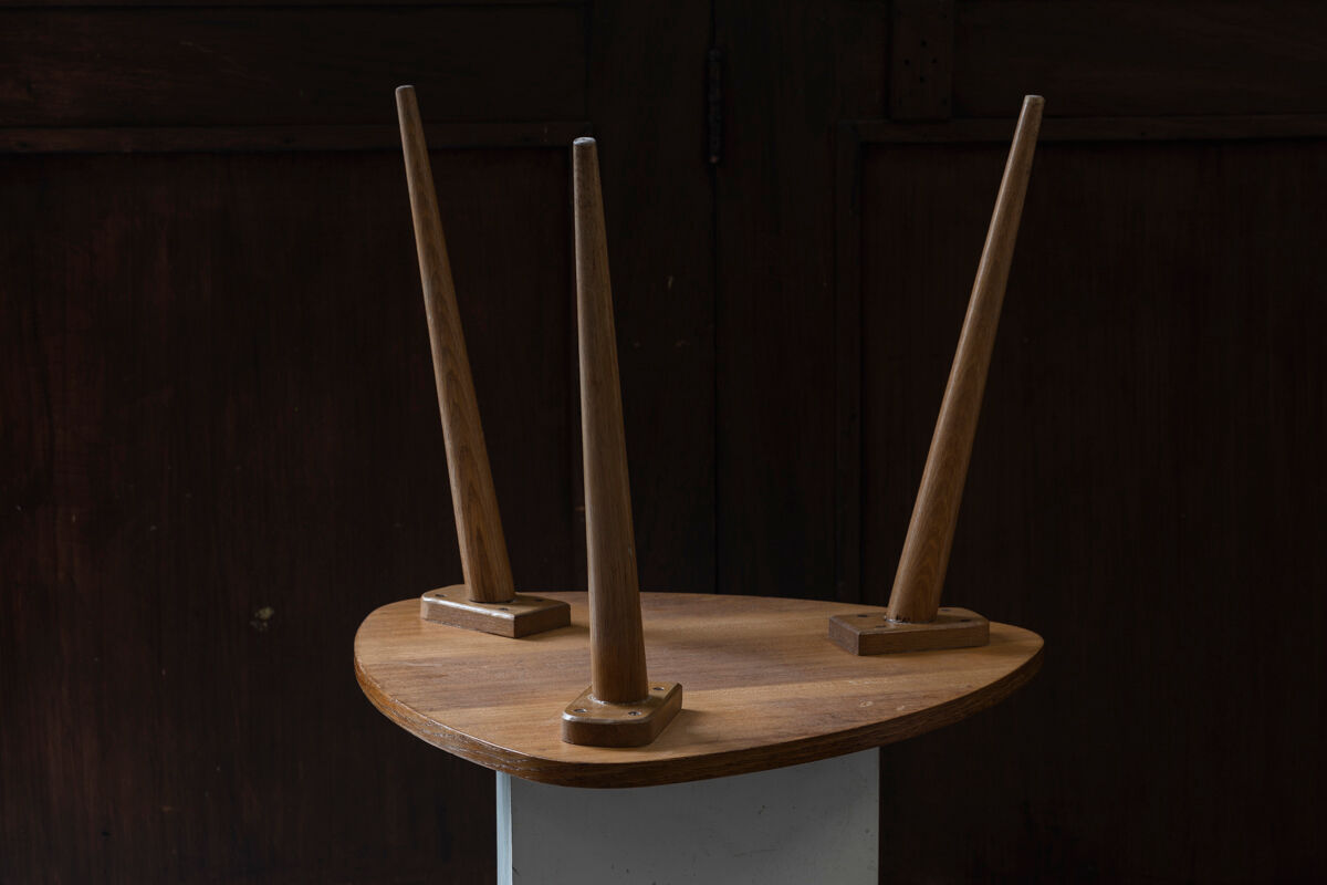 Triangular side table by Cees Braakman for Pastoe, Dutch design, 1960s