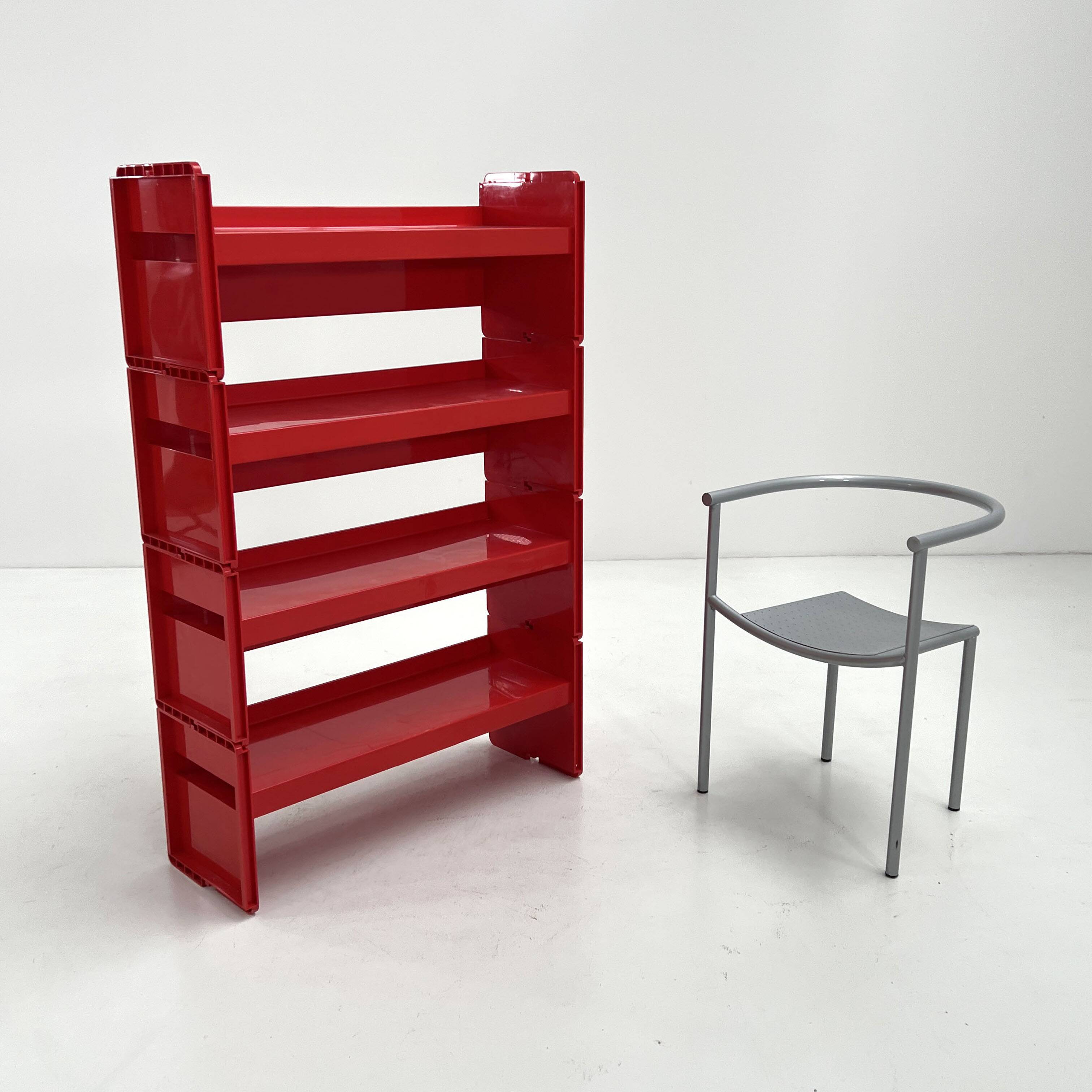 Etagère modulable Jeep rouge par De Pas, D'Urbino & Lomazzi pour BBB 1970