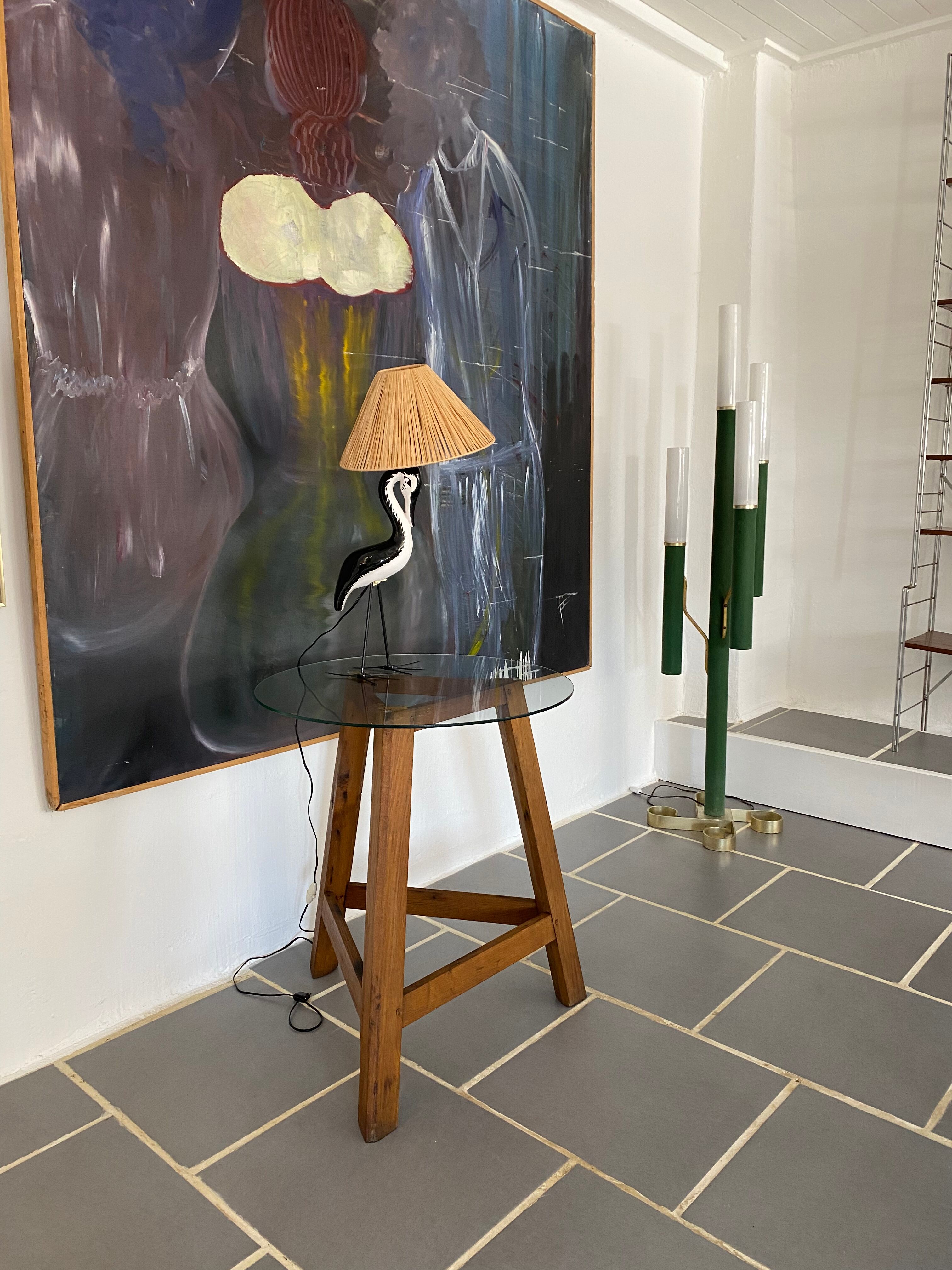 Vintage tripod wood table