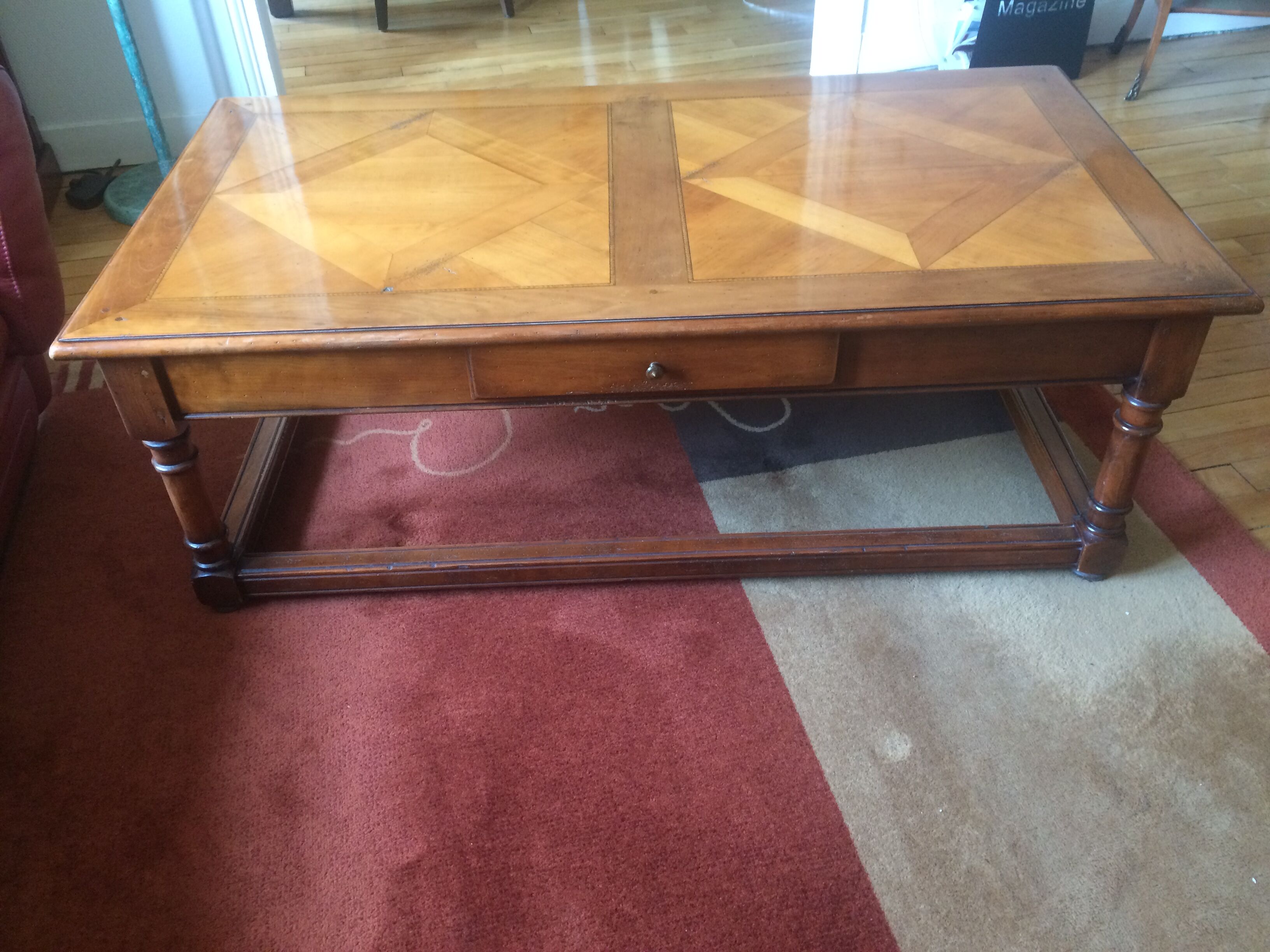 Solid cherry coffee table