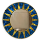 Sunburst mirror in glass paste and brass, 1960s