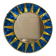 Sunburst mirror in glass paste and brass, 1960s